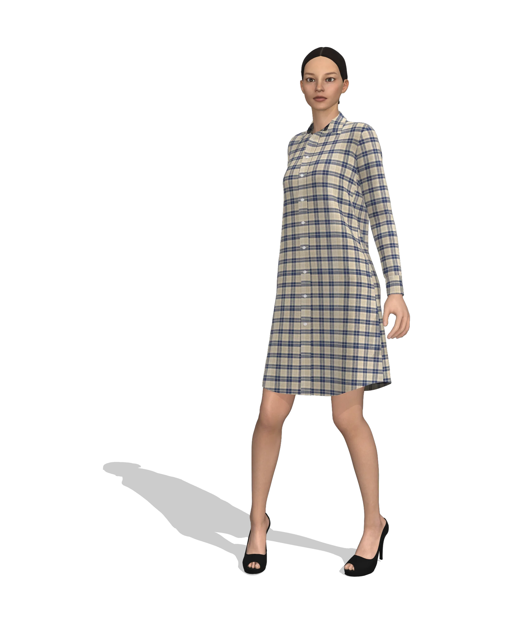 KDscion p31 full sleeve loose fit buttonup dress